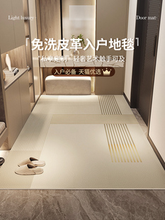 入户门地垫2025新款轻奢高端门口pvc可擦洗地垫室内进门皮革地毯