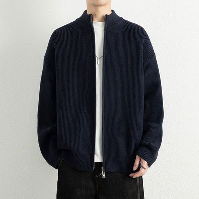 立领开衫毛衣男2025秋冬新款