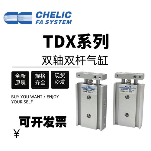 气立可CHELIC双轴气缸TDX 10 16 20 25*10*20*25*50*75*30*40-SD2