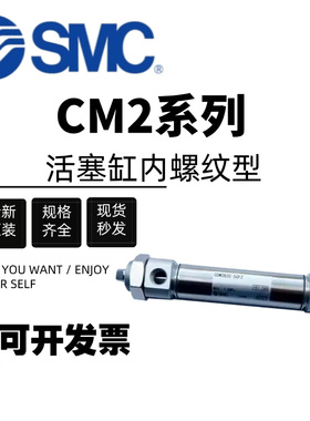 SMC活塞杆内螺纹迷你气缸CDM2BZ20-25-50-75-100-125-150-200FZ