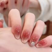 雪花梦境 纯手工穿戴甲秋冬爆闪雪花猫眼美甲高级气质显白可拆