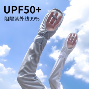 夏季防晒冰袖手套女宽松防紫外线冰丝袖套开车骑行百搭款户外透气