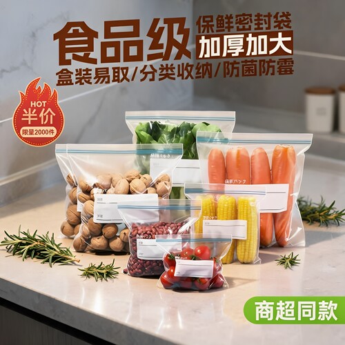 食品级冷冻拉链保鲜袋