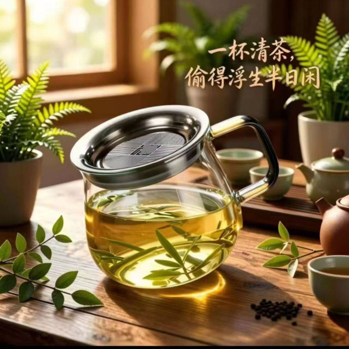 懒人防烫不锈钢茶水分离飘逸杯