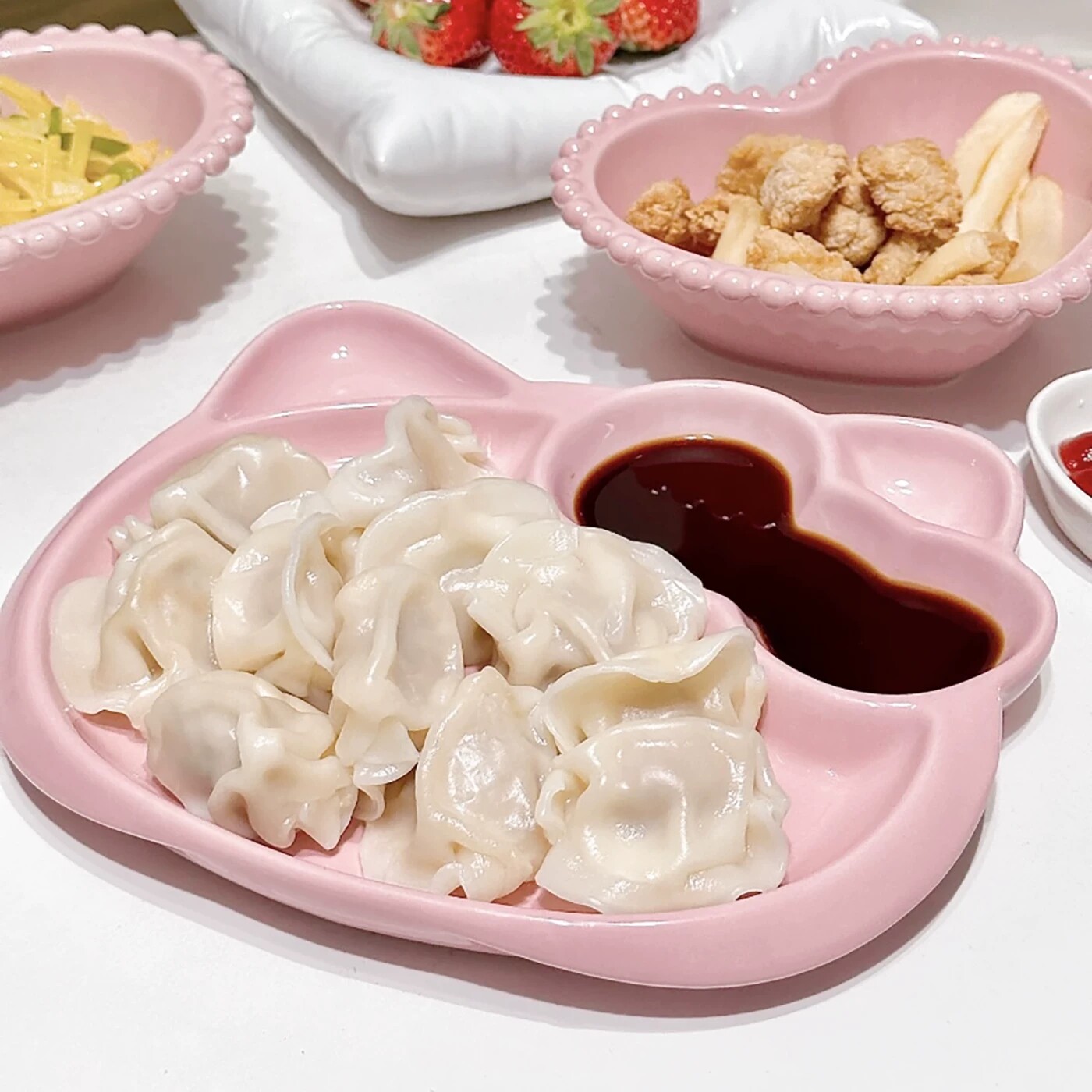 卡通分格家用塑料餐盘