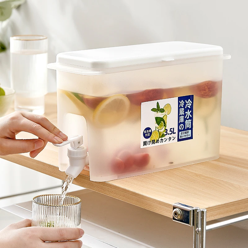 冰箱冷水壶带龙头家用大容量日式耐高温塑料冰凉开 水杯野餐饮料