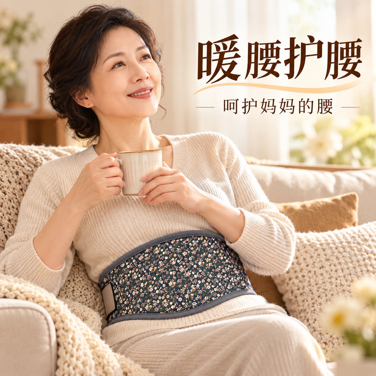 加绒加厚暖宫护腰带可放暖宝宝