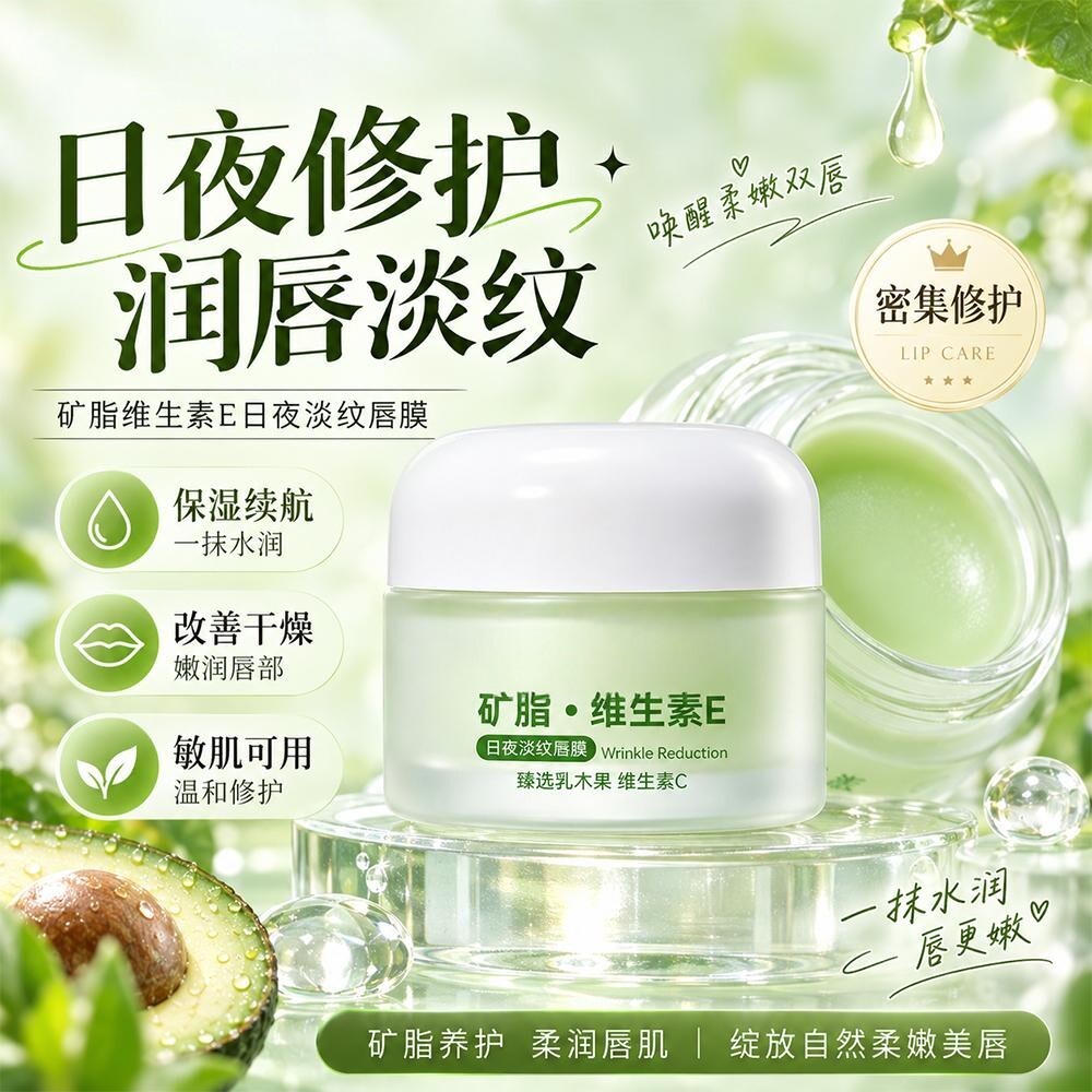 夜间保湿修护防干裂淡纹唇膜