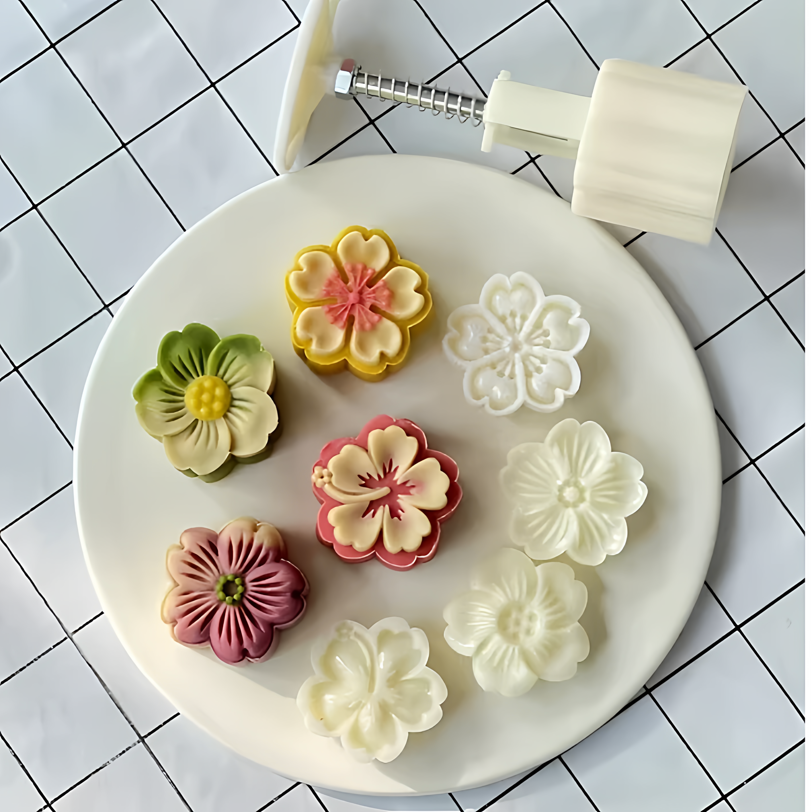 月饼模具绿豆糕2025新款手压式家用烘焙磨具糕点压花冰皮点心造型