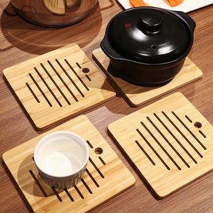 家用木质隔热杯碗垫厨房餐桌托盘碗杯防滑锅垫加厚隔热餐桌垫