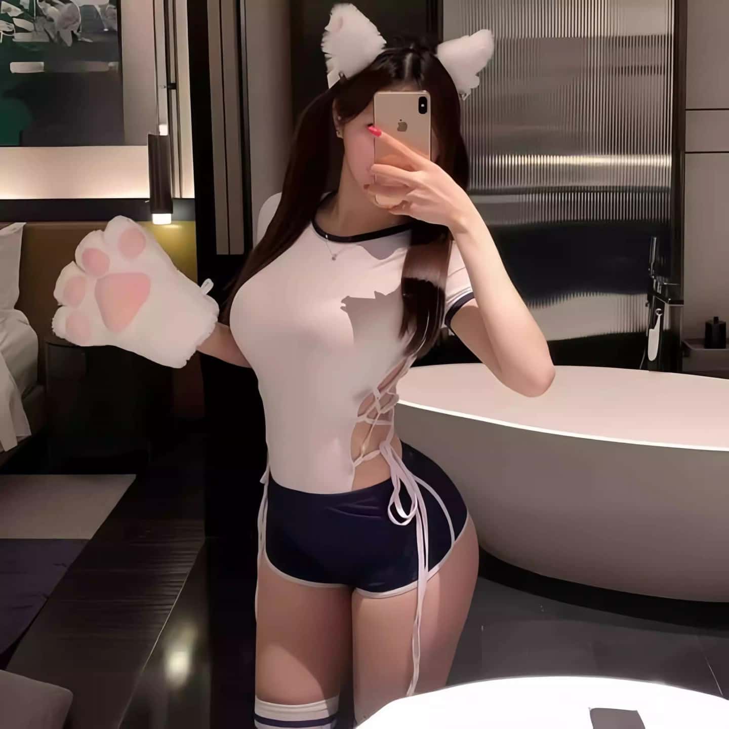 性感大码辣妹连体衣校园体操服