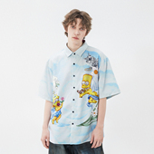 爱神丘比特印花情侣宽松衬衣T恤 衬衫 陆虎同款 辛普森一家短袖