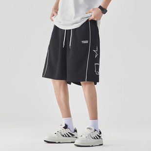 辛普森一家潮牌短裤2025夏季新款宽松直筒休闲百搭五分裤男裤