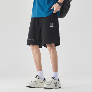辛普森一家潮牌短裤2025夏季新款宽松直筒休闲裤男裤百搭五分裤