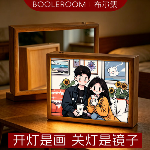 2.0升级创意镜子灯光画