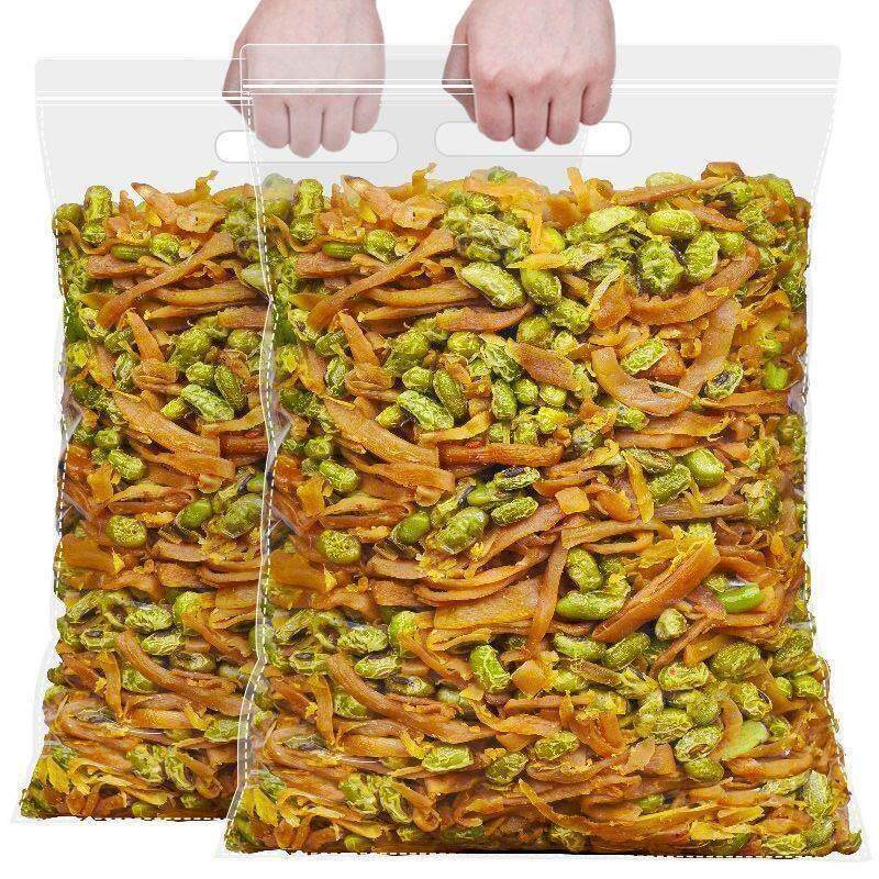 临安多味笋丝花生青豆微微辣笋干即食黑豆笋丝小包装特产500g包邮
