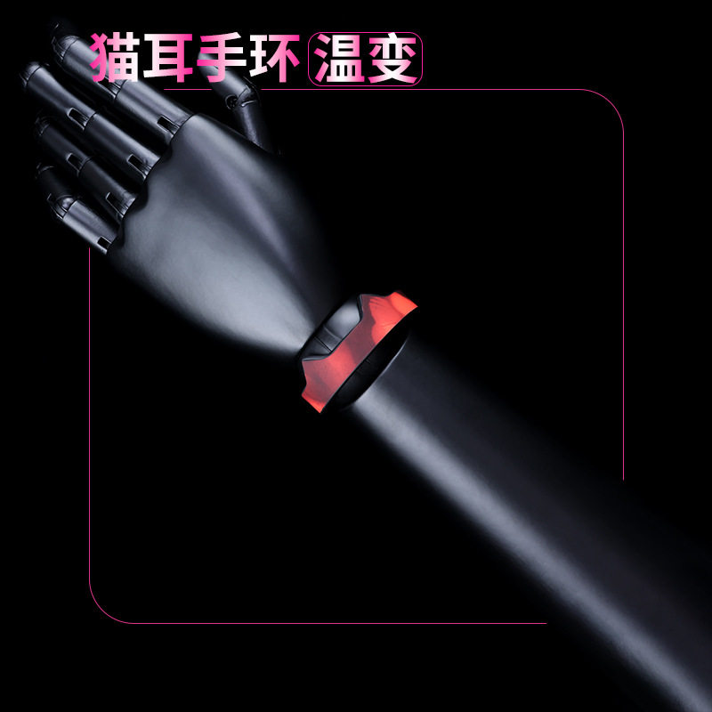 红黑温变小猫手环｜小众创意温感图片