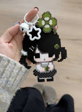 依旧小女孩四叶草像素风亚克力30
