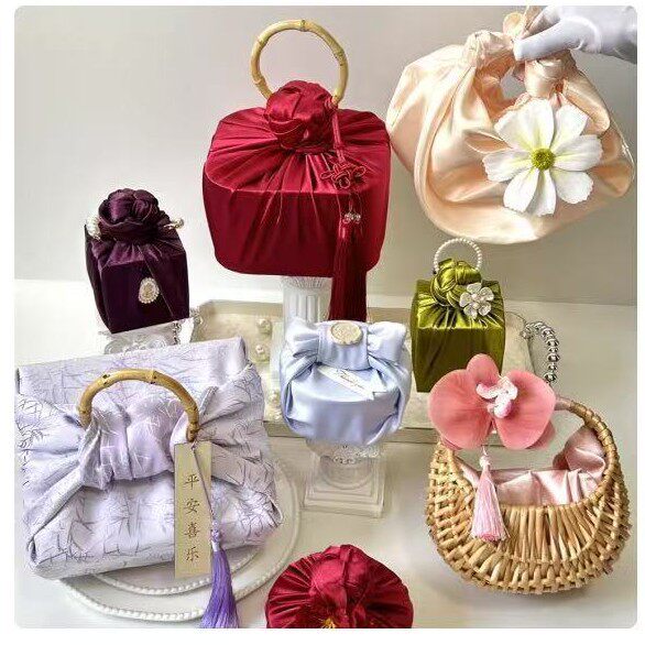 风吕敷伴手礼喜糖盒样品包 成品发货  大款包邮