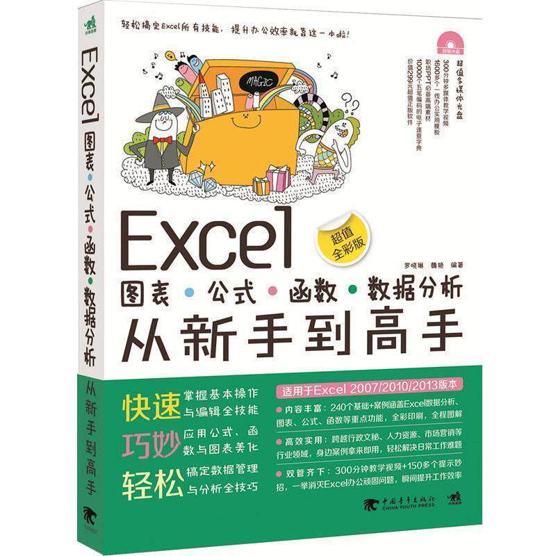 【正版书】 Excel图表·公式·函数·数据分析从新手到高手 专著 罗晓琳,魏艳编著 Excel· 罗晓琳,魏艳 中国青年出版社