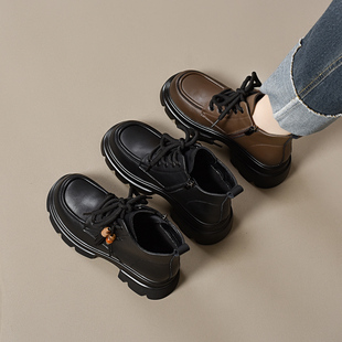xizi 春秋系带百搭 昔子6002防滑交叉绑带中筒纯色秋冬马丁靴韩版