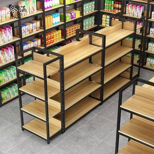 多层超市展示货架便利店双面中岛柜零食母婴药店多层置物架