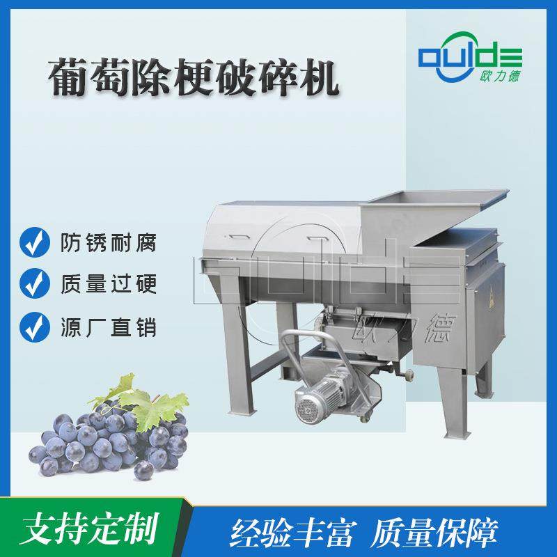 供应大型工业葡萄除梗破碎机葡萄脱梗榨汁机葡萄去皮去籽打浆机