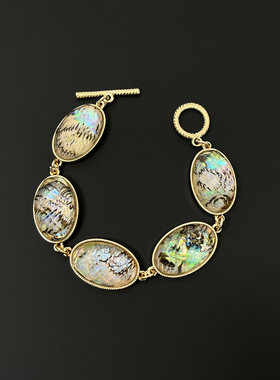 Vintage古着 Abalone shell resin bracelet手链