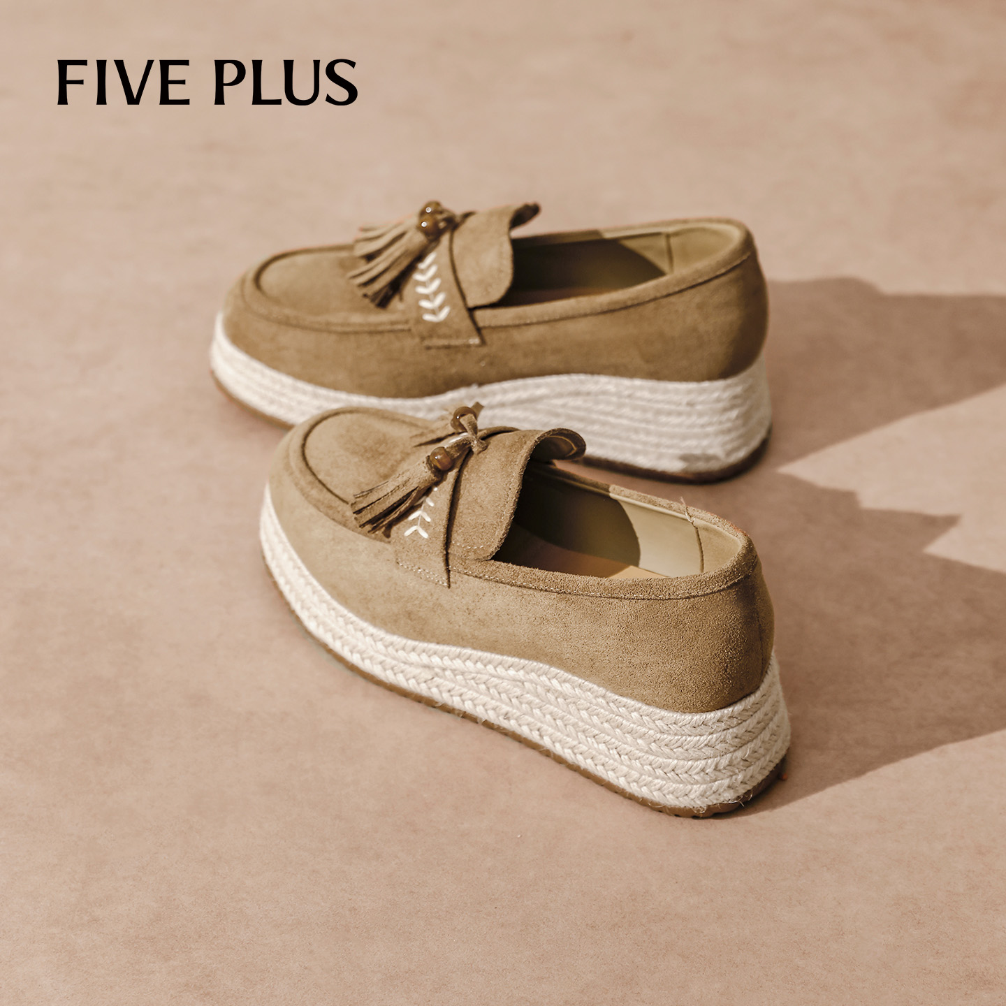 FIVEPLUS一脚蹬渔夫鞋女款厚底