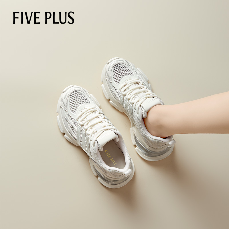 FIVEPLUS网面运动休闲鞋增高