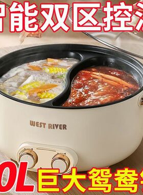 德国正品新款鸳鸯电火锅家用多功能一体式双控鸳鸯锅大功率电热锅