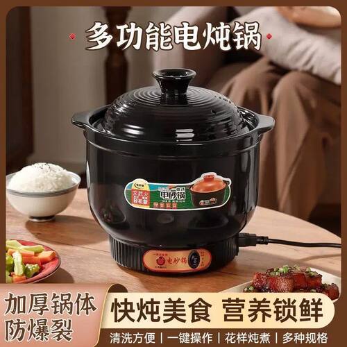 电炖锅电砂锅家用煲汤砂锅全自动陶瓷炖汤大容量多功能煮粥快炖