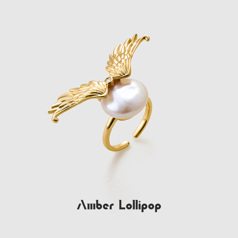 2025新款轻奢高级巴洛克珍珠戒指