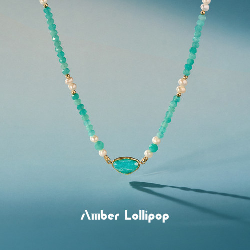 AmberLollipop天河石项链