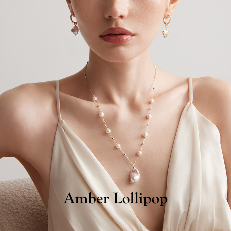 AmberLollipop天然巴洛克项链