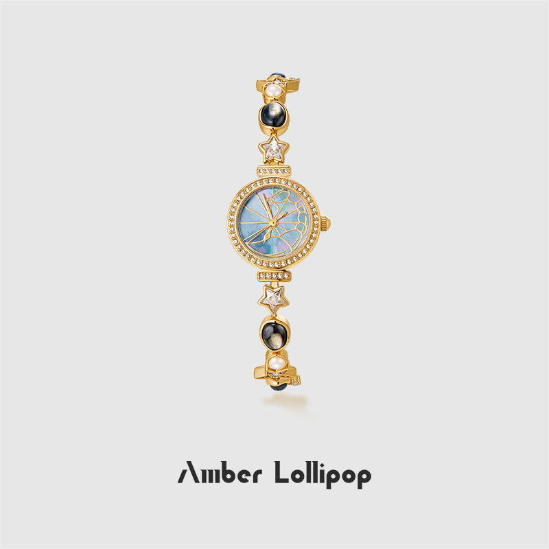 【新品】AmberLollipop珍珠贝母手表女轻奢小众星座腕表 星曜系列