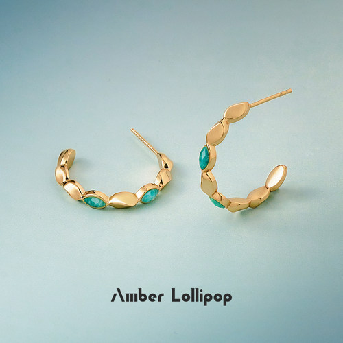 AmberLollipop天河石耳环女