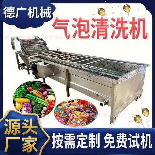 砂糖橘橙子鼓泡式洗果机彩椒气泡清洗机胡萝卜去泥沙清洗机