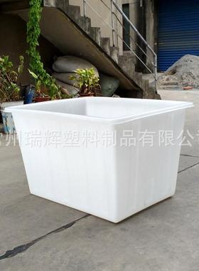 400L推布车方桶印染厂布草车内胆450升塑料水箱可移动带轮子