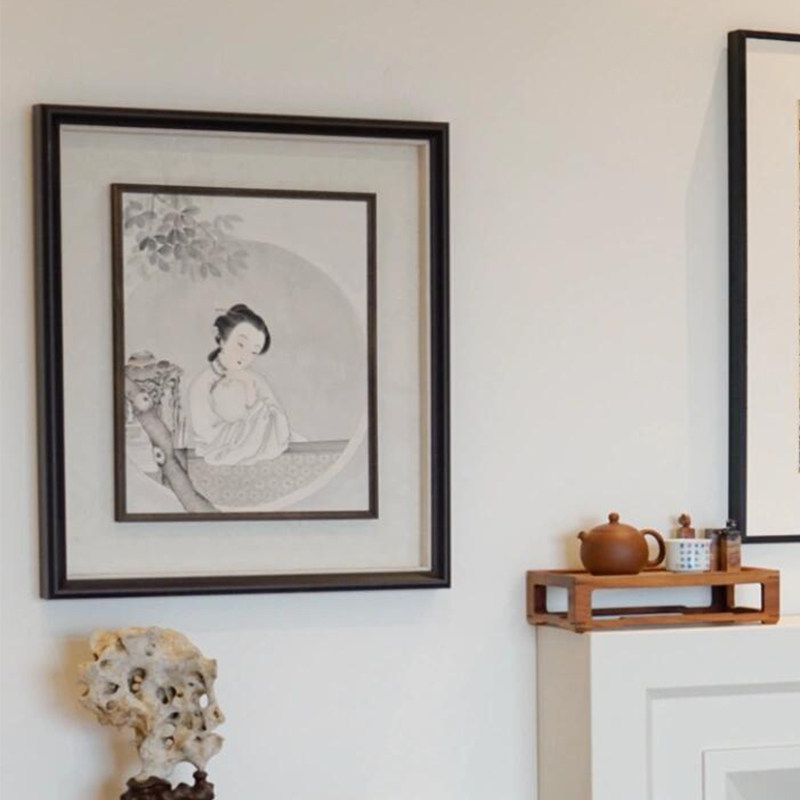 新中式仕女图客厅装饰画中式抽象沙发背景墙摆画玄关走廊摆件挂画