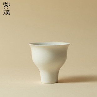 弥溪 复古草木灰茶杯精致高端功夫茶具品茗杯简约百搭主人杯单杯