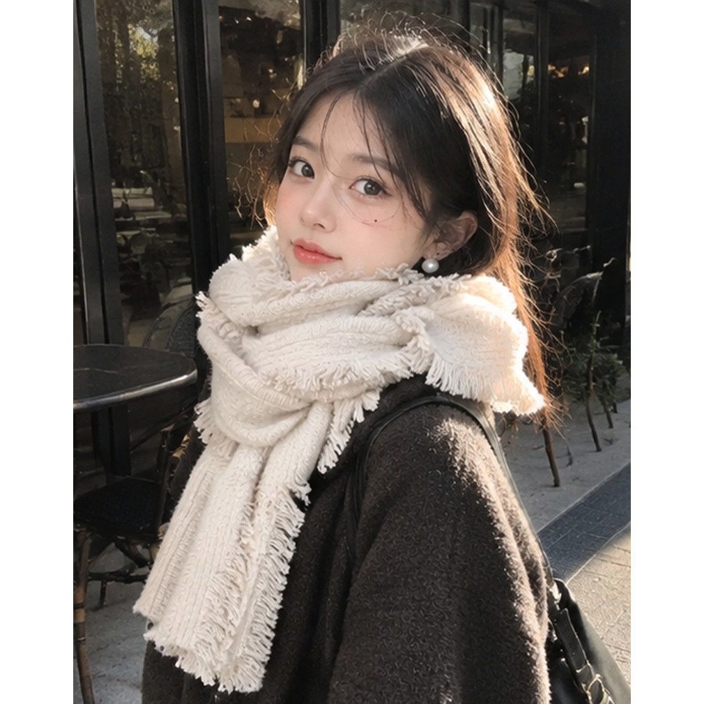 氛围感流苏围巾女2026新款秋冬加厚加大防寒披肩保暖百搭围脖护颈