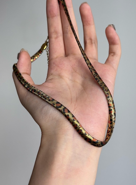 金色灵蛇蛇骨项链女士轻奢高级感