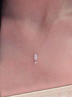 清冷感水滴钻项链精致轻奢简约女