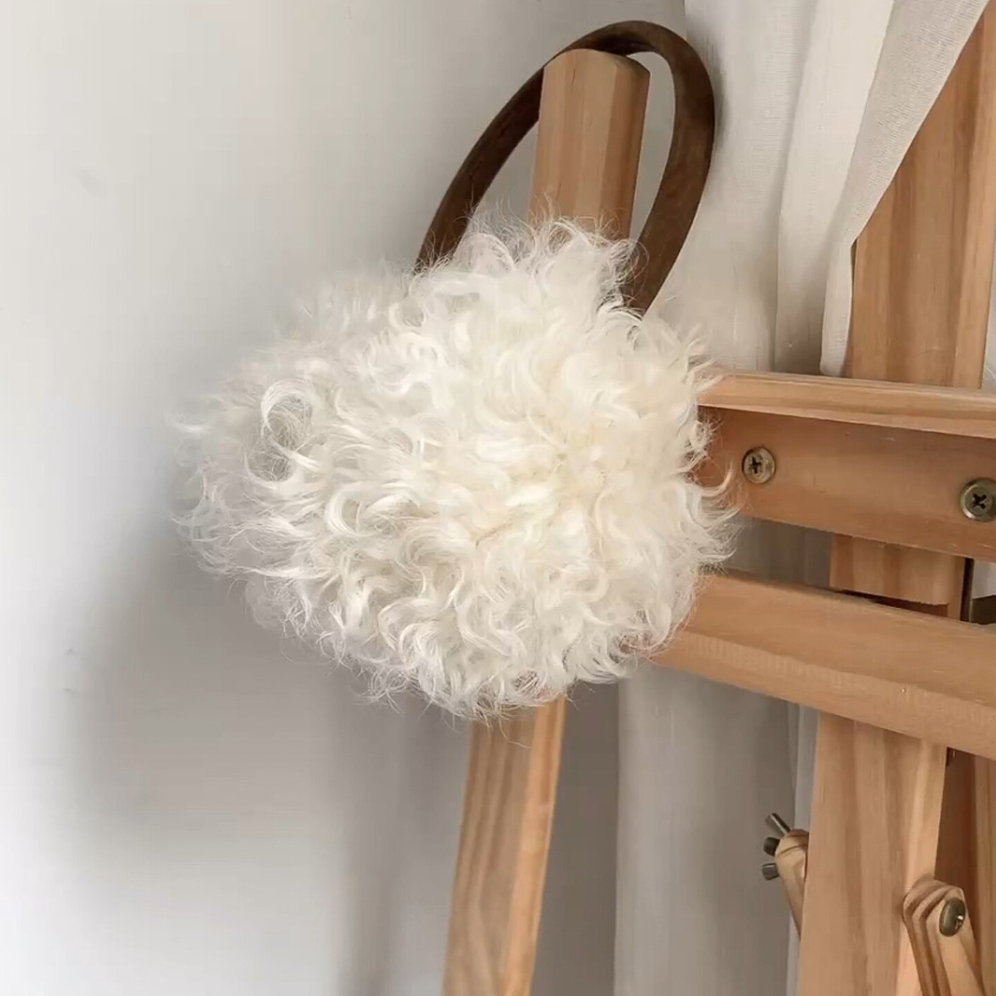 韩国爆款！ins个性自然卷仿羊毛保暖耳罩秋冬时尚高级防冻耳耳包