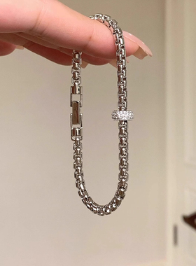 重工意大利葡萄藤条闪钻圈圈手链