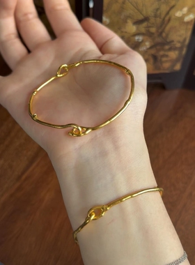 环环相扣金树枝细款手镯复古小众