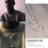 F1狂飙飞车男二戴姆森同款 珍珠项链小众气质高级感轻奢精致颈链女