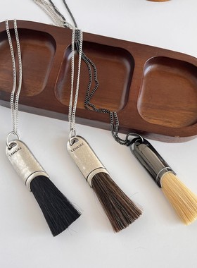 韩国车静媛同款马鬃毛流苏项链长