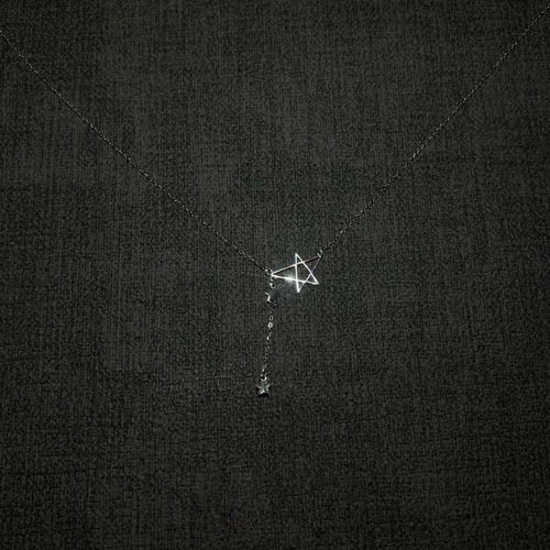 甜酷朋克风银色星星项链个性时尚